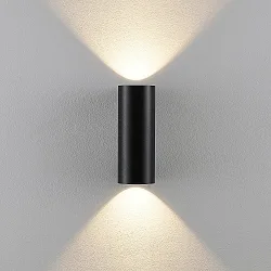outdoor wall luminaire CAN OUTDOOR UP & DOWN up / down, 2 flames, cylindrical, rigid GU10 IP65, black
