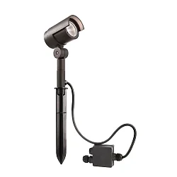 Outdoor LED spike luminaire KEID II, IP65, 20W 3000K 1350lm 2070cd 45°, die-cast aluminum, dark grey
