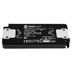 LED power supply FLAT CC UT350mA/20W current constant, black