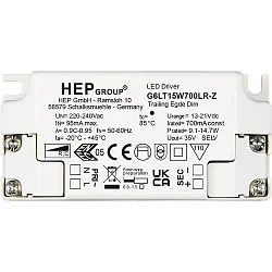 LED power supply HEP DIM CC G6LT15W350LR-Z current constant