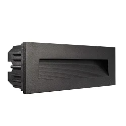 Cover Step for recessed LED wall luminaire LIGHT base III outdoor, black