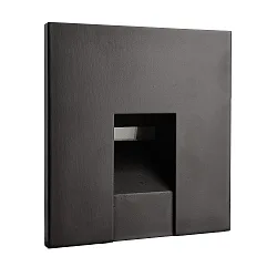Cover SQUARE for recessed LED wall luminaire ALWAID, jet black