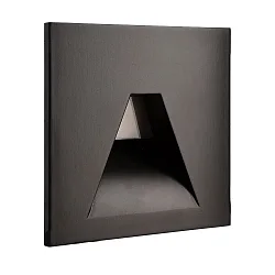 Cover SQUARE Angle for recessed LED wall luminaire ALWAID, jet black