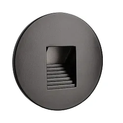 Cover ROUND Step for recessed LED wall luminaire ALWAID, jet black