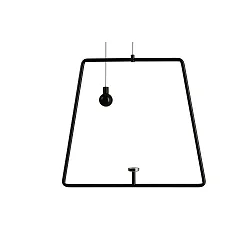 Pendelum for magnetic luminaire MIRAM, B/H: 20,5cm/18,5cm, black