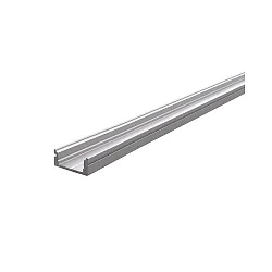 AU-01-10, flat U-profile for 10 - 11,3 mm LED stripes, 200cm, anodized aluminum