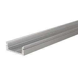 AU-01-12, flat U-profile for 12 - 13,3 mm LED stripes, 100cm, anodized aluminum