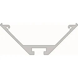 Corner profile AV-05-25 for 25 mm LED Stripes (2x 12 mm), silver matt, anodised, 200cm