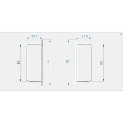 Endcaps c-P-EL-02-10 set 2 items, grey