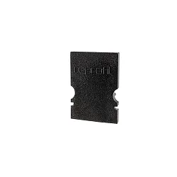 Endcaps H-AU-02-08, 14 mm, 2 items, black