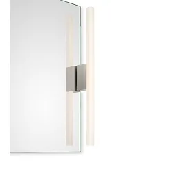 Mirror luminaire OMEGA 1, 1x S14d, 30-60cm, 1 socket, IP20, nickel satin
