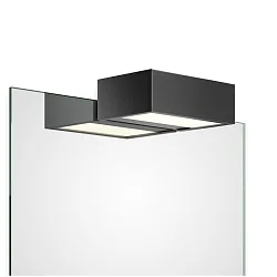 LED Mirror luminaire BOX 1-15 N LED, 18,4W, 3000K, 2800lm, IP44, black matt