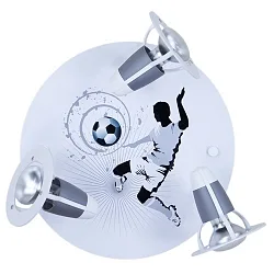 Rondell spotlight SOCCER, nursery lamp, 3x E14, silver / white