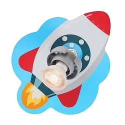 Spot RAKETE TECHNIKWELT, GU10, grey/red 