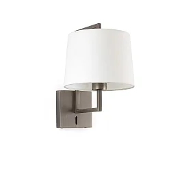 wall luminaire FRAME E27 IP20, white, antique gold 