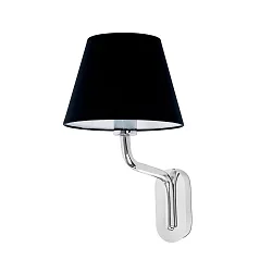 wall luminaire ETERNA E27 IP20, chrome, black 