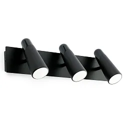 wall luminaire LAO 3 flames LED IP20, black matt 