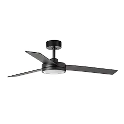Ceiling fan BARTH with remote control IP20, black matt