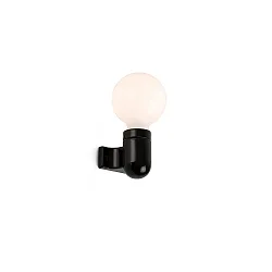 wall luminaire SERA E27 IP20, black glossy 