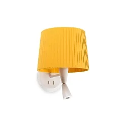 wall luminaire SAMBA E27 IP20, yellow, white matt 