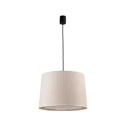 pendant luminaire SAMBA E27 IP20, beige, black matt 