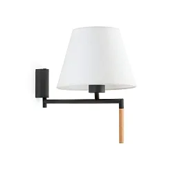 wall luminaire RON E27 IP20, dark grey, white 