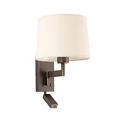 wall luminaire ARTIS E27 IP20, beige, bronze 