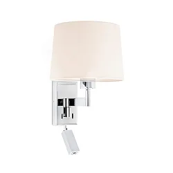 wall luminaire ARTIS E27 IP20, beige, chrome 