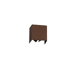 outdoor wall luminaire OLAN 2 flames LED IP65, rust brown 