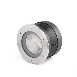 floor recessed luminaire SURIA round, rigid, passable IP67, stainless steel, satined 
