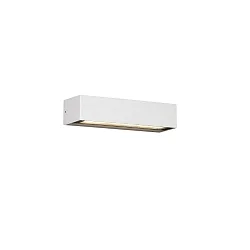 outdoor wall luminaire DORO 220 2 flames LED IP65, white matt 