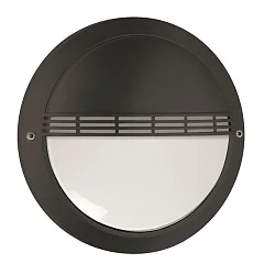 outdoor wall luminaire with grid IP65, black 
