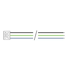 Through-wiring 3 x 2,5 mm² for Damp proof luminaire, series 9166, 1272mm