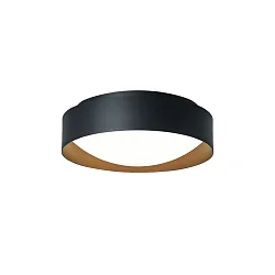 wall and ceiling luminaire PREMIUM ARCHITEKTUR Ø 30,8cm round IP40, black, copper brown 