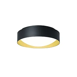 wall and ceiling luminaire PREMIUM ARCHITEKTUR Ø 30,8cm round IP40, black, metal grey dimmable