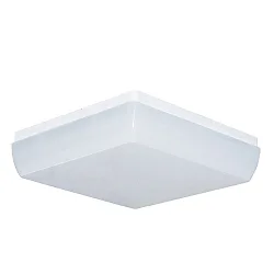 wall and ceiling luminaire 33x33 square IP54, white dimmable