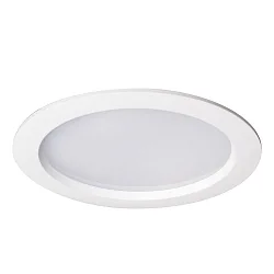 LED Recessed Downlight, 12W, 3000K, 1100lm, round, IP54, DALI dimmable, white