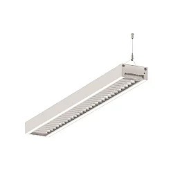 LED Light strip Pendant grid luminaire direct / indirect, 49W, 4000K, 6400lm, IP20, UGR < 19, white