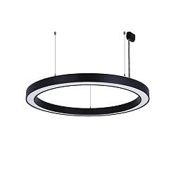 pendant luminaire Ø 62CM DALI controllable, CCT Switch, direct, UGR < 19, ring shape IP40, black dimmable