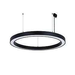 pendant luminaire Ø 80CM DALI controllable, CCT Switch, direct, UGR < 19, ring shape IP40, black dimmable
