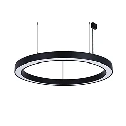 pendant luminaire Ø 98CM CCT Switch, direct / indirect, UGR < 19, multipower, ring shape IP40, black dimmable