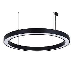 pendant luminaire Ø 189CM CCT Switch, direct / indirect, UGR < 19, multipower, ring shape IP40, black 