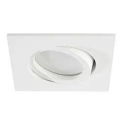 LED Recessed Downlight, GU10, 5W, 4000K, 500lm, IP20, swivelling, white