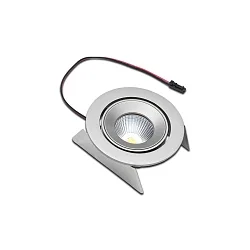 Recessed LED spot SR 68-LED, IP44, 350mA, CRi>90m UGR<19, gimbal swiveling 20°, 4.8W 3000K 22°, matt chrome