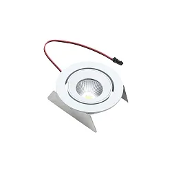 Recessed LED spot SR 68-LED, IP44, 350mA, CRi>90m UGR<19, gimbal swiveling 20°, 4.8W 4000K 35°, white