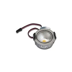Recessed LED spot SR 45-LED, IP44, 350mA, swiveling 20°, 4.8W 3000K, inox look