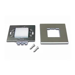 recessed luminaire WALL IF lateral light direction, with diffuser IP20, stainless steel  1,8W 90lm 3000K 120° 120° CRI 80
