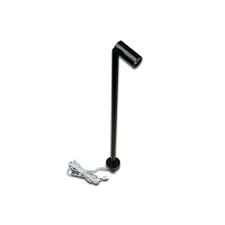 LED Mono Spot for object lighting, seamless height up to 30cm, 24V DC, CRi>90, rotatable, swiveling, 1.5W 3000K 38°, black