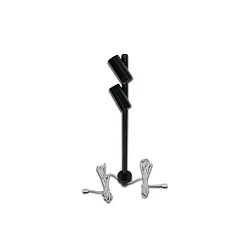 LED Duo Spot for object lighting, seamless height up to 30cm, 24V DC, CRi>90, rotatable, swiveling, 2x 3W 3000K 38°, black