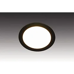 Recessed LED area light luminaire FAR 68-LED, IP44, round, LED24 connection, CRi>90, 3000K 270lm 110°, black